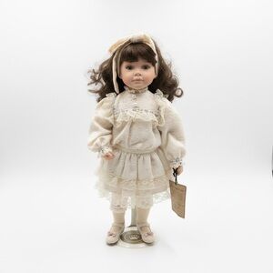 Boyds Bears Doll in Cream Lace Dress
